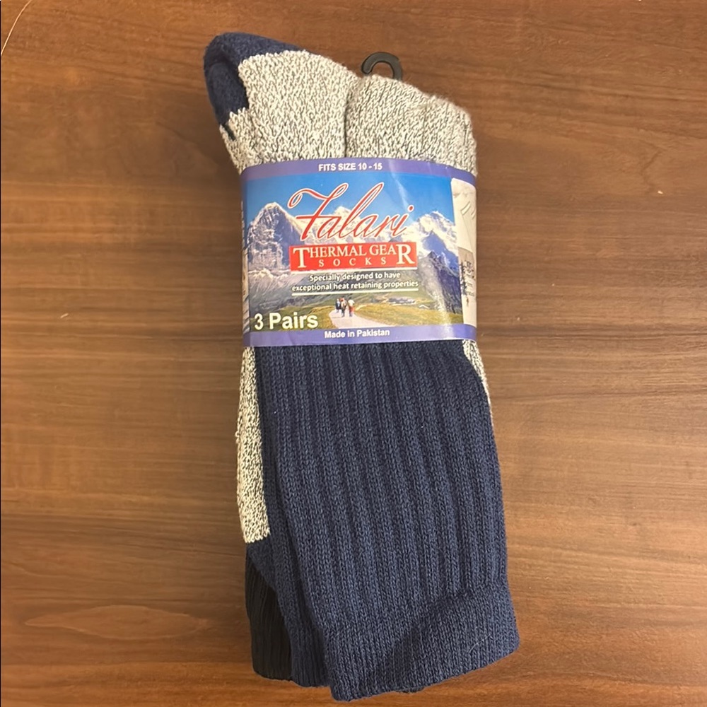 Thermal Gear Men's Blue and black Socks - 3 Pairs